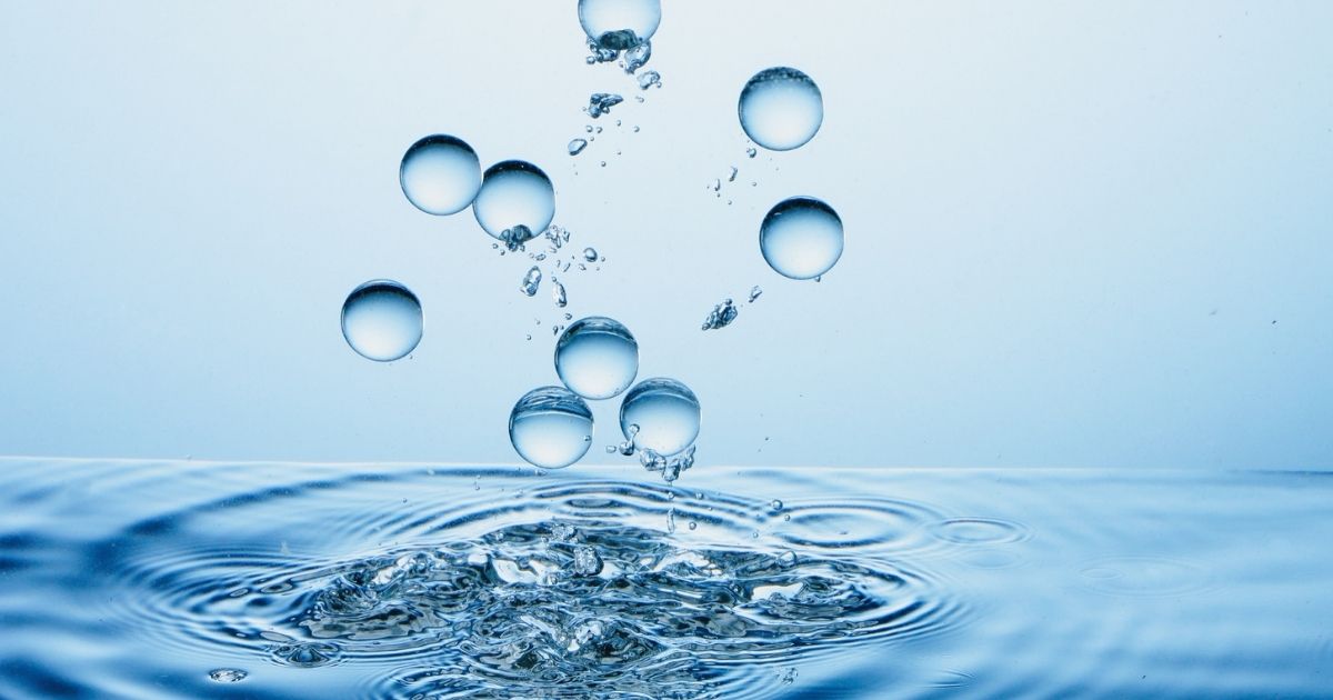 Close up of water and water drops