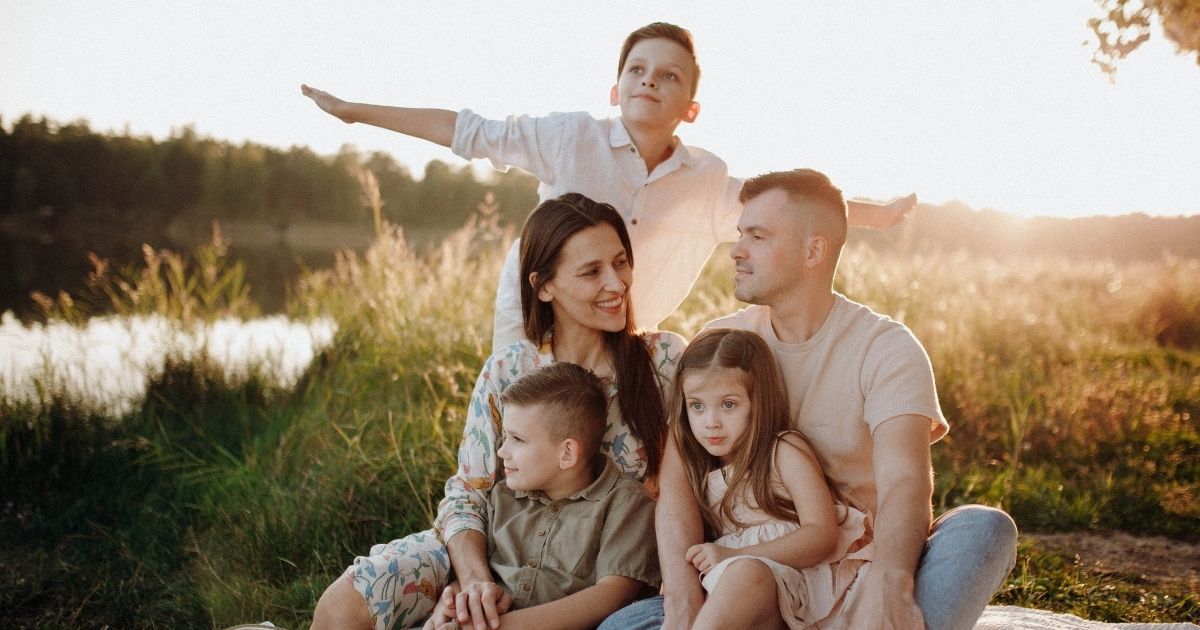 family on vacation during summer