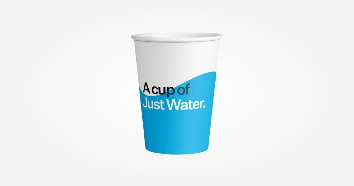 Single Just Paper Cup - plastic free, recyclable and compostable