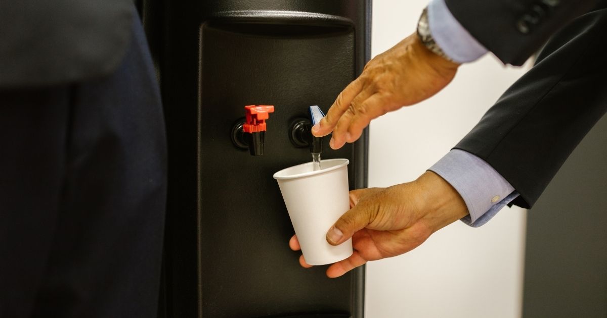 Water cooler in the workplace