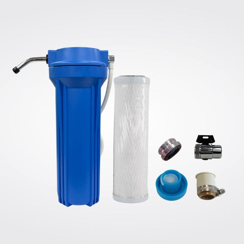 Filter housing with filter and components included in the Bench Top Filter Kit