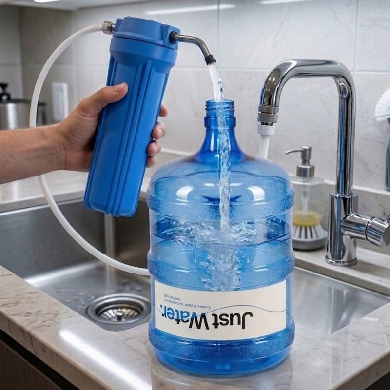 Bench Top Filter Kit used in a business kitchen