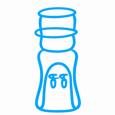 Hand drawn blue cropped Just Water cooler icon